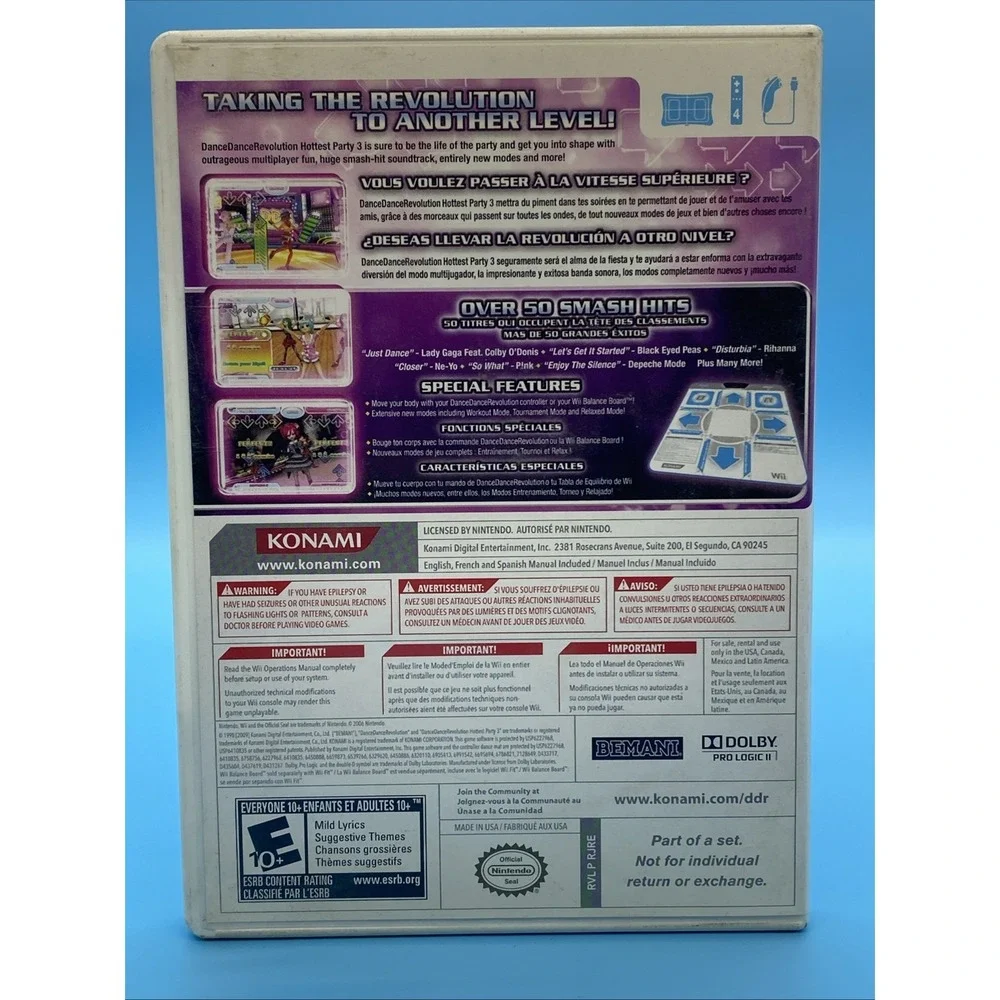 Dance Dance Revolution: Hottest Party 3 (Nintendo Wii,‎ 2009)
